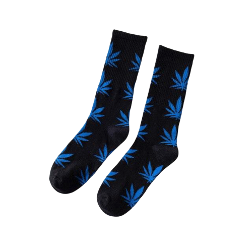 Chaussette Cannabis Noir et Bleu