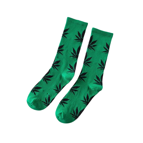 Chausette Cannabis <br> Vert & Noir
