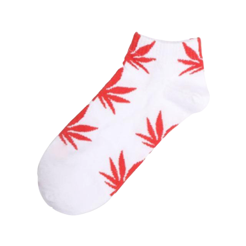 Chaussette Weed Blanc et Rouge