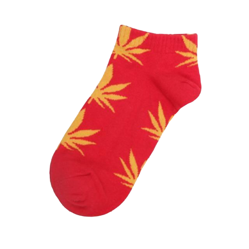 Chaussette Weed Rouge et Jaune