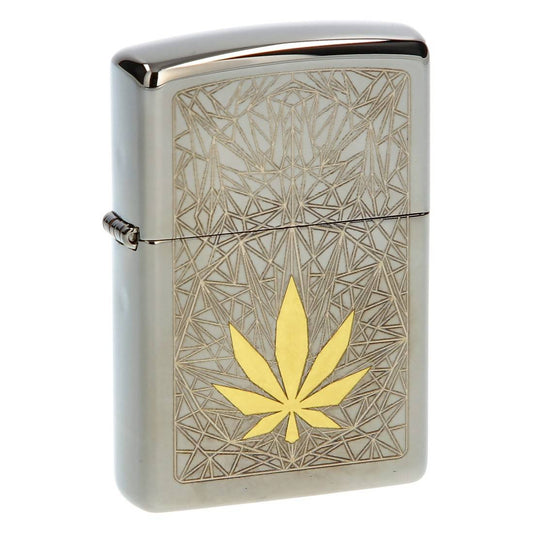 Briquet zippo feuille cannabis​