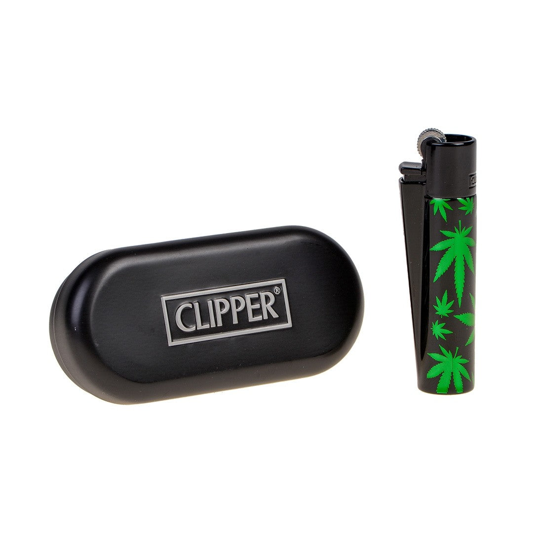 briquet clipper noir et vert