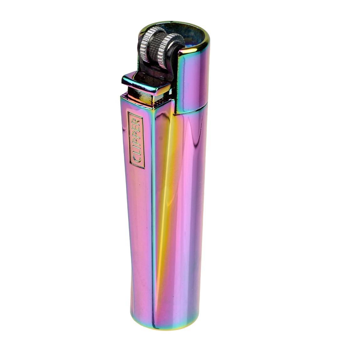 Briquet clipper métal violet