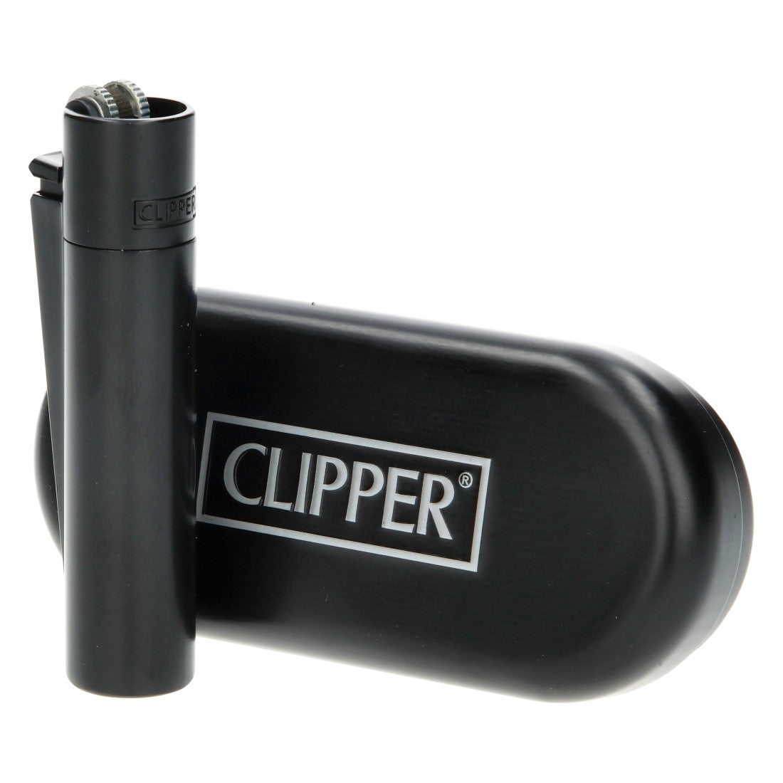 Briquet clipper noir mat