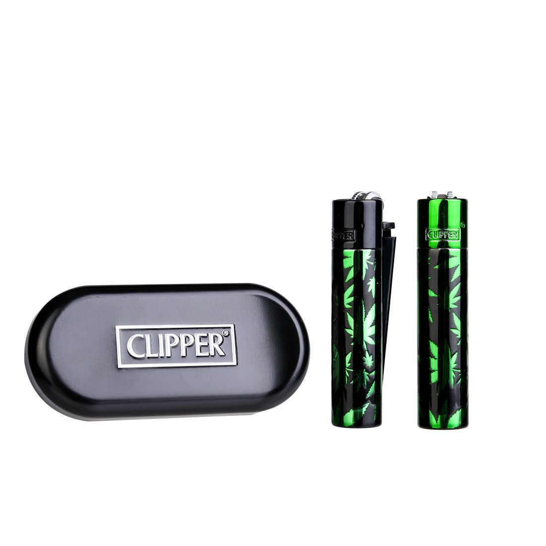 Briquet clipper noir et vert