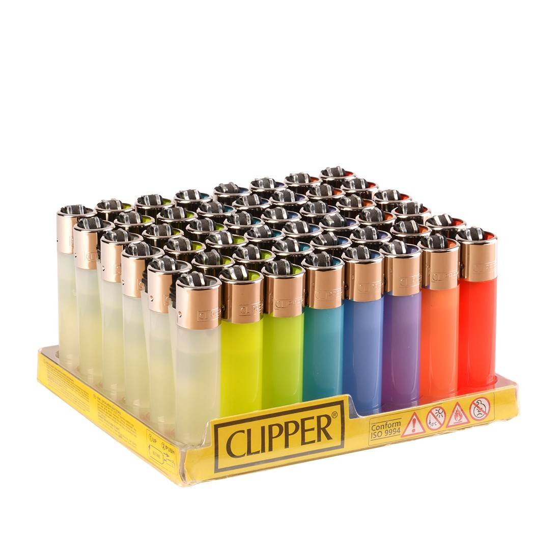 Clipper - Briquets métal rechargeables à pierre - Rainbow Gelato
