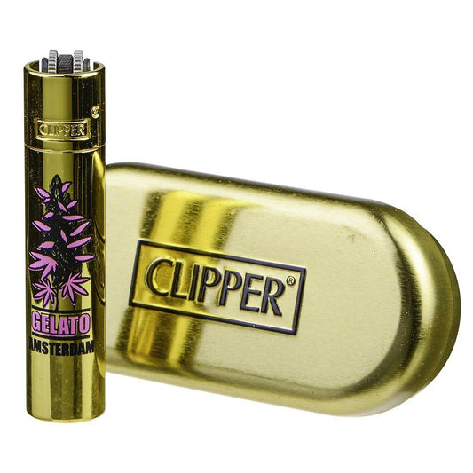 Briquet clipper dorée