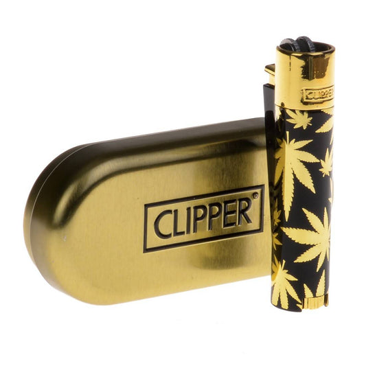 Briquet clipper or et noir