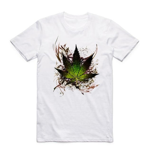 T-Shirt Motif Feuille de Weed