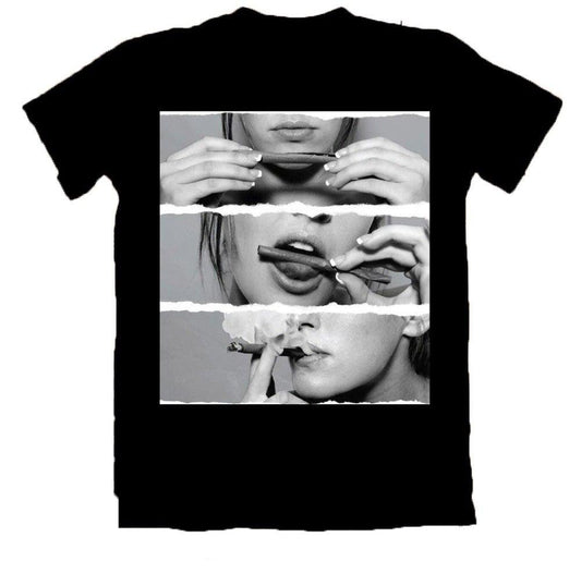 T-Shirt Roule Un Joint Noir