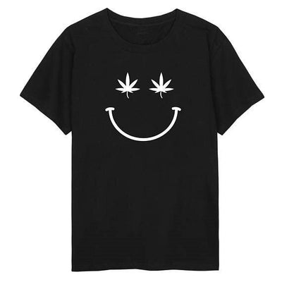 T-Shirt Weed Smiley