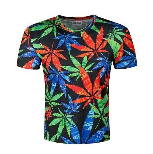 Tee Shirt Motif Cannabis 