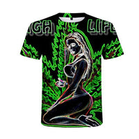 Tee Shirt Feuille de Cana Avec une Femme