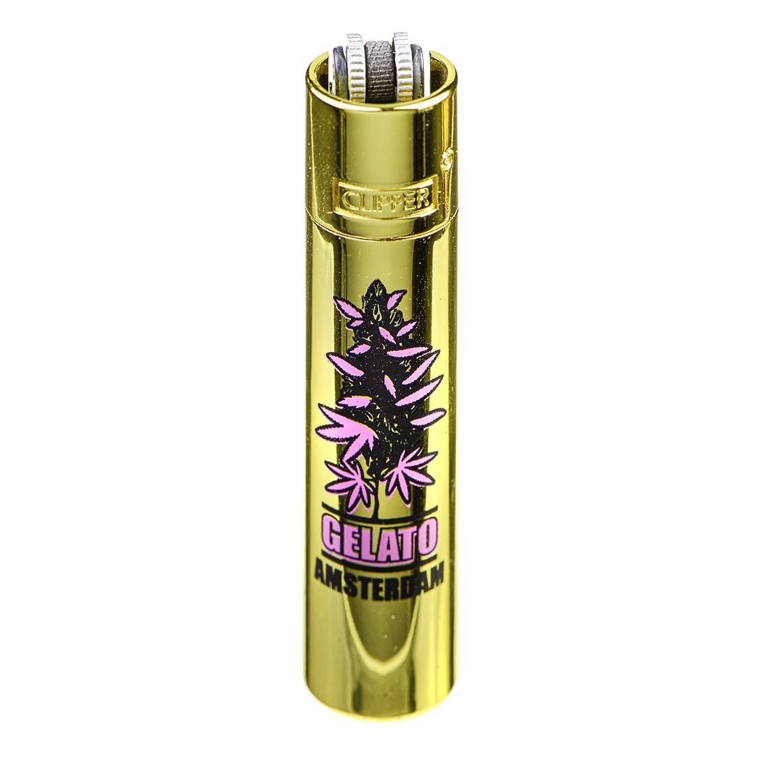 Briquet clipper dorée