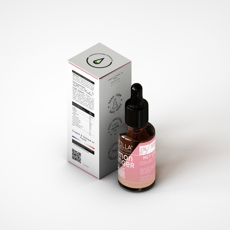 Huile de CBD 10% <br> Citron et Gingembre
