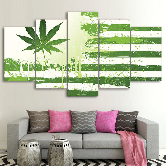 Tableau Cannabis <br> Drapeau Weed