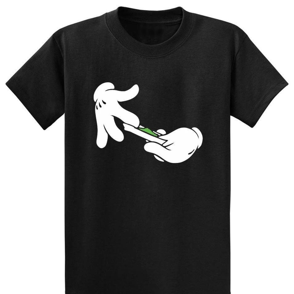 T-Shirt Cannabis <br> Mickey Roule un Joint