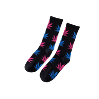 Chaussette Cannabis Noir Rose et Bleu