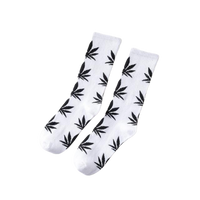 Chaussette Cannabis Blanc et Noir
