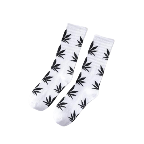 Chaussette Cannabis Blanc et Noir