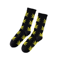 Chaussette Cannabis Noir et Jaune