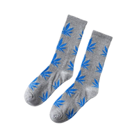 Chaussette Cannabis Gris et Bleu
