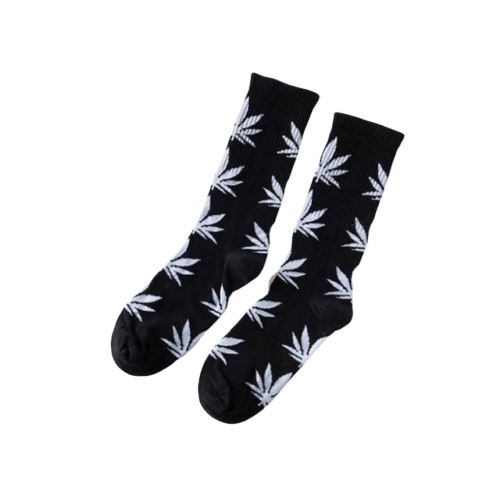 Chaussette Cannabis Jaune et Noir