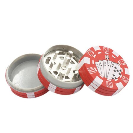 Grinder Jeton De Poker Noir En Aluminium - 4 Cm De Diamètre - Capuchon Aimanté