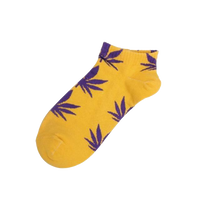 Chaussette Weed Jaune et Violet