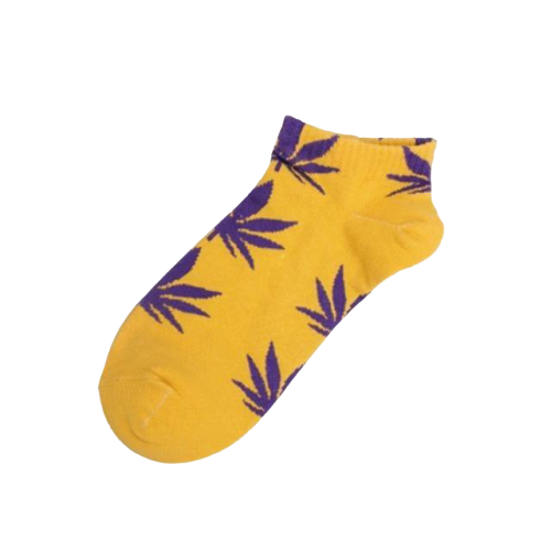 Chaussette Weed Jaune et Violet
