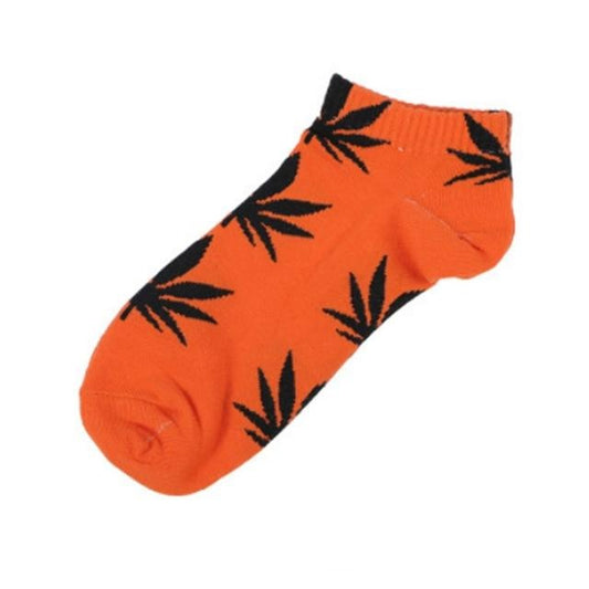 Chaussette Weed Orange et Noir