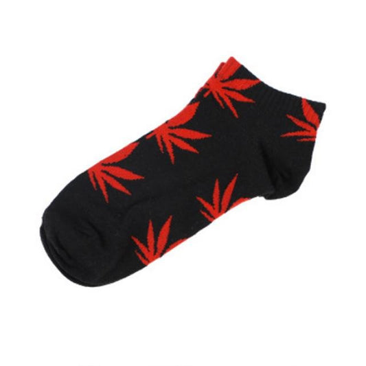 Chaussette Weed Noir et Rouge
