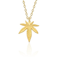 Pendentif Cannabis Or
