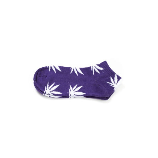 Chaussette Cannabis <br> Violet et Blanche (courte)